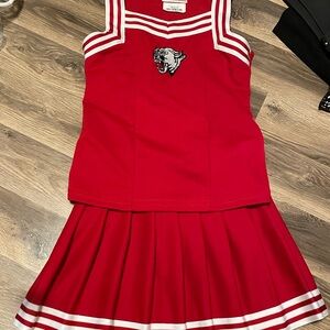 Red & White Cougar Cheerleader Uniform